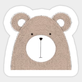 Cute Bear Head Sticker